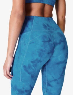 Sweaty Betty Super Soft 7/8 Spray-print Stretch-nylon Leggings -Sweaty Bety Clothing Shop R04150381 BLUESPRAYDYEPRINT ALT04