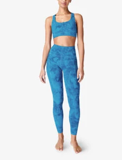 Sweaty Betty Super Soft Spray-print Stretch-nylon Leggings -Sweaty Bety Clothing Shop R04150383 BLUESPRAYDYEPRINT ALT01