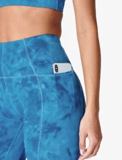 Sweaty Betty Super Soft Spray-print Stretch-nylon Leggings -Sweaty Bety Clothing Shop R04150383 BLUESPRAYDYEPRINT ALT04