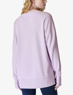 Sweaty Betty After Class Relaxed-fit Cotton-blend Jumper 10 Sweaty Betty After Class Relaxed-fit Cotton-blend Jumper -Sweaty Bety Clothing Shop R04150412 LAVENDERPURPLE ALT03