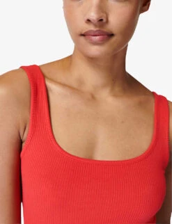 Sweaty Betty Harper Scoop-neck Stretch-jersey Tank Top -Sweaty Bety Clothing Shop R04150493 TULIPRED ALT04