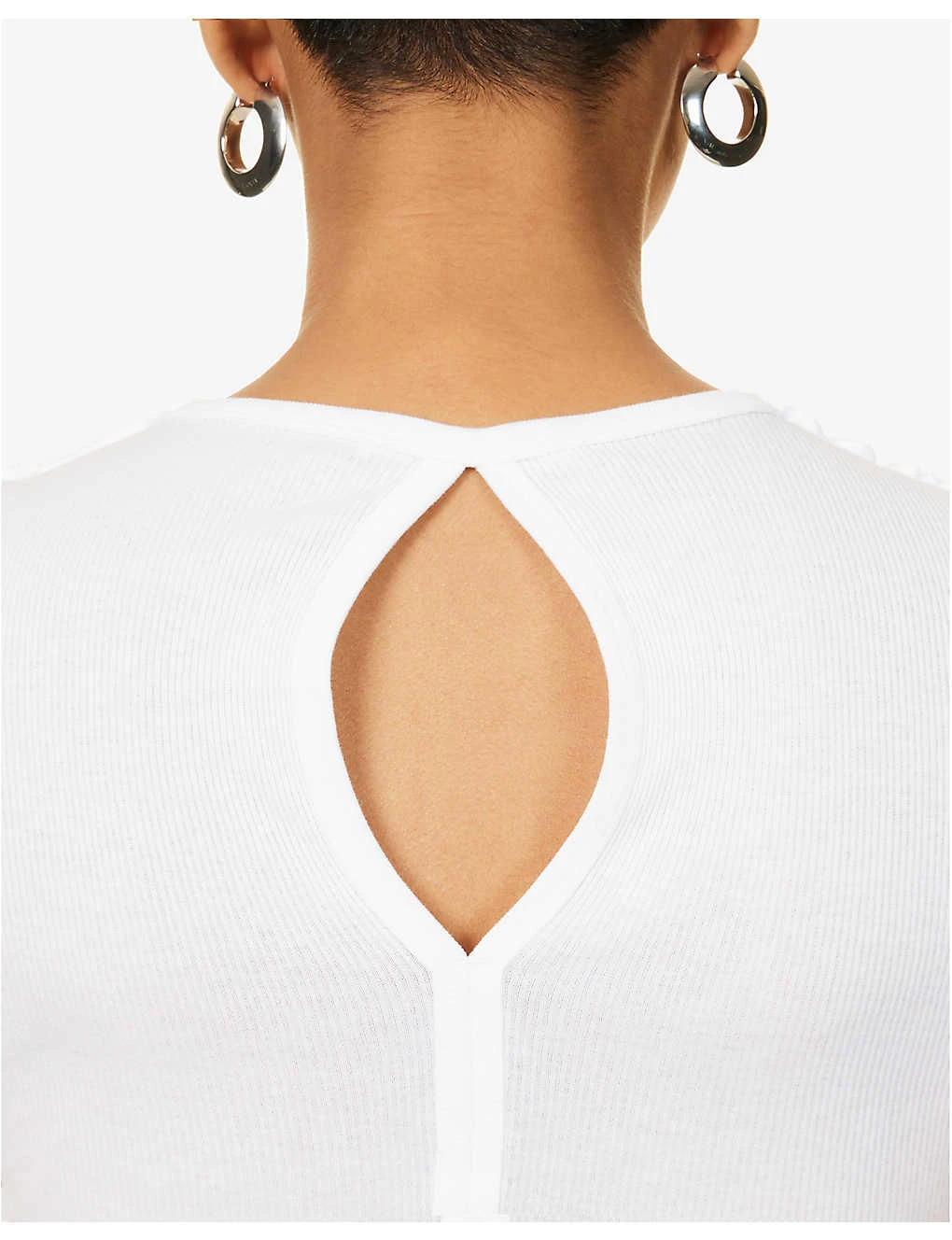 Helmut Lang Twist-seam Cropped Ribbed Cotton T-shirt 7 Helmut Lang Twist-seam Cropped Ribbed Cotton T-shirt - Image 5