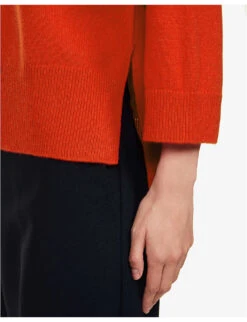 Weekend Max Mara Alce Three-quarter-length-sleeve Cashmere Jumper -Sweaty Bety Clothing Shop R04151230 RED ALT05