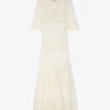 Zadig & Voltaire Memphis Crochet-knit Organic-cotton Maxi Dress 1 Zadig & Voltaire Memphis Crochet-knit Organic-cotton Maxi Dress -Sweaty Bety Clothing Shop R04151981 ECRU M