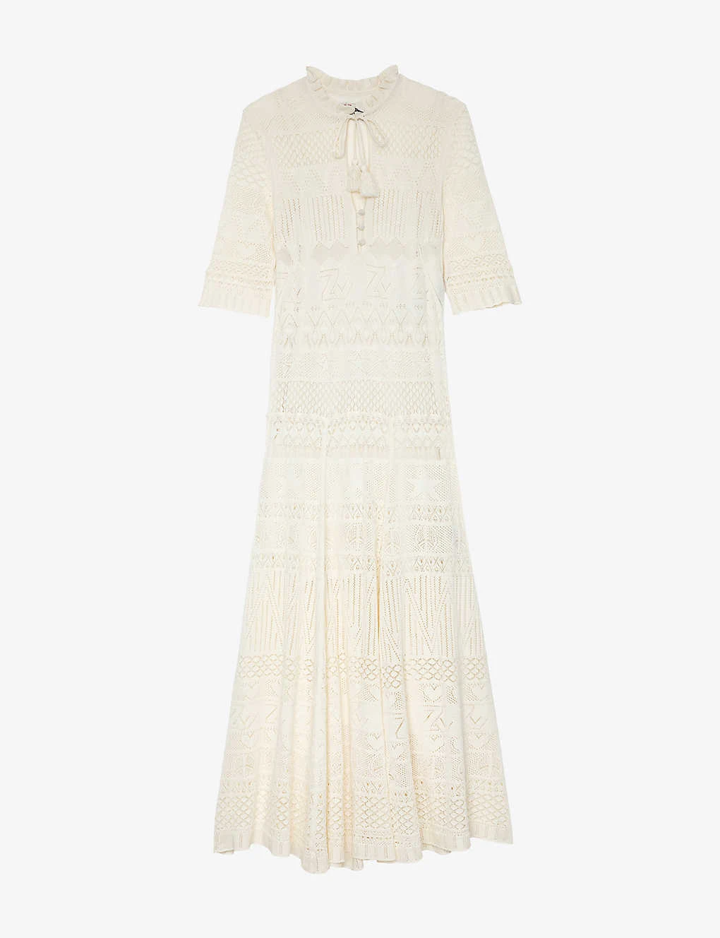 Zadig & Voltaire Memphis Crochet-knit Organic-cotton Maxi Dress 3 Zadig & Voltaire Memphis Crochet-knit Organic-cotton Maxi Dress
