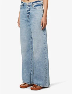 7 For All Mankind Zoey Wide-leg High-rise Stretch-denim Jeans -Sweaty Bety Clothing Shop R04152107 ODETO ALT02