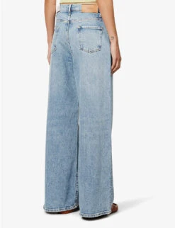 7 For All Mankind Zoey Wide-leg High-rise Stretch-denim Jeans -Sweaty Bety Clothing Shop R04152107 ODETO ALT03