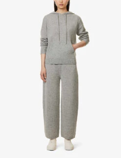 THEORY Elasticated-waist Relaxed-fit Wool And Cashmere-blend Trousers -Sweaty Bety Clothing Shop R04152417 HUSKY ALT01