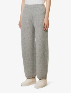 THEORY Elasticated-waist Relaxed-fit Wool And Cashmere-blend Trousers -Sweaty Bety Clothing Shop R04152417 HUSKY ALT02