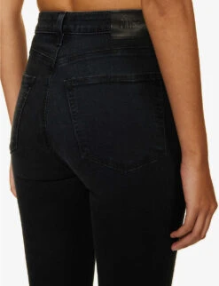 Paige Femme Bootleg High-rise Stretch-denim Jeans -Sweaty Bety Clothing Shop R04153154 BLACKWILLOW ALT04