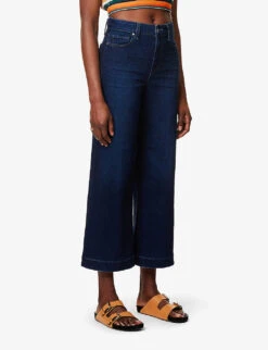 Paige Anessa Distressed Mid-rise Wide-leg Cotton-blend Jeans -Sweaty Bety Clothing Shop R04153157 THEDISCO ALT02