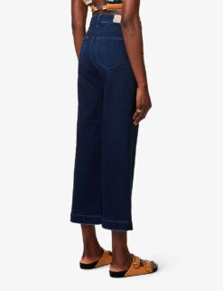 Paige Anessa Distressed Mid-rise Wide-leg Cotton-blend Jeans -Sweaty Bety Clothing Shop R04153157 THEDISCO ALT03