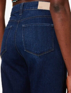 Paige Anessa Distressed Mid-rise Wide-leg Cotton-blend Jeans -Sweaty Bety Clothing Shop R04153157 THEDISCO ALT05