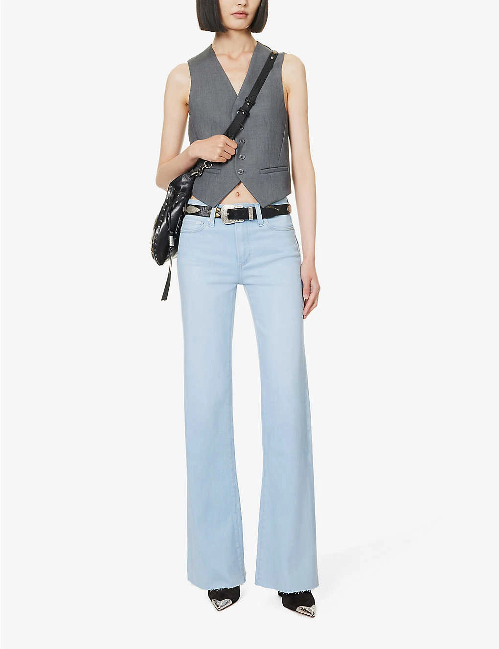 Paige Leenah Flared Mid-rise Denim-blend Jeans 4 Paige Leenah Flared Mid-rise Denim-blend Jeans - Image 2