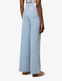 Paige Harper Wide-leg High-rise Stretch-denim Jeans -Sweaty Bety Clothing Shop R04153163 KIANNIDISTRESSED ALT03