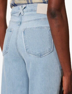 Paige Harper Wide-leg High-rise Stretch-denim Jeans -Sweaty Bety Clothing Shop R04153163 KIANNIDISTRESSED ALT05