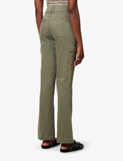 Paige Dion Cargo-pocket Straight-leg Mid-rise Cotton-blend Jeans -Sweaty Bety Clothing Shop R04153165 VINTAGEIVYGREEN ALT03