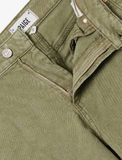 Paige Dion Cargo-pocket Straight-leg Mid-rise Cotton-blend Jeans -Sweaty Bety Clothing Shop R04153165 VINTAGEIVYGREEN ALT06