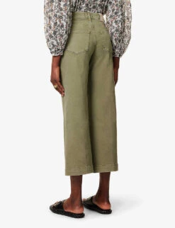 Paige Anessa Wide-leg Mid-rise Stretch-denim Jeans -Sweaty Bety Clothing Shop R04153167 VINTAGEMOSSYGREEN ALT03