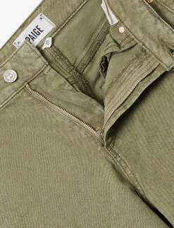 Paige Anessa Wide-leg Mid-rise Stretch-denim Jeans -Sweaty Bety Clothing Shop R04153167 VINTAGEMOSSYGREEN ALT06