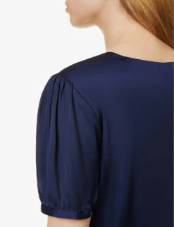 Paige Manuela Wrap-front Recycled Polyester-blend Midi Dress -Sweaty Bety Clothing Shop R04153174 DARKGALAXY ALT05