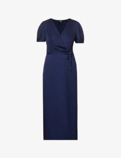 Paige Manuela Wrap-front Recycled Polyester-blend Midi Dress