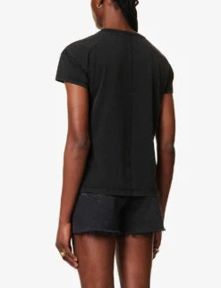 Paige Ryo Graphic-print Stretch-cotton T-shirt -Sweaty Bety Clothing Shop R04153180 WASHEDBLACK ALT03