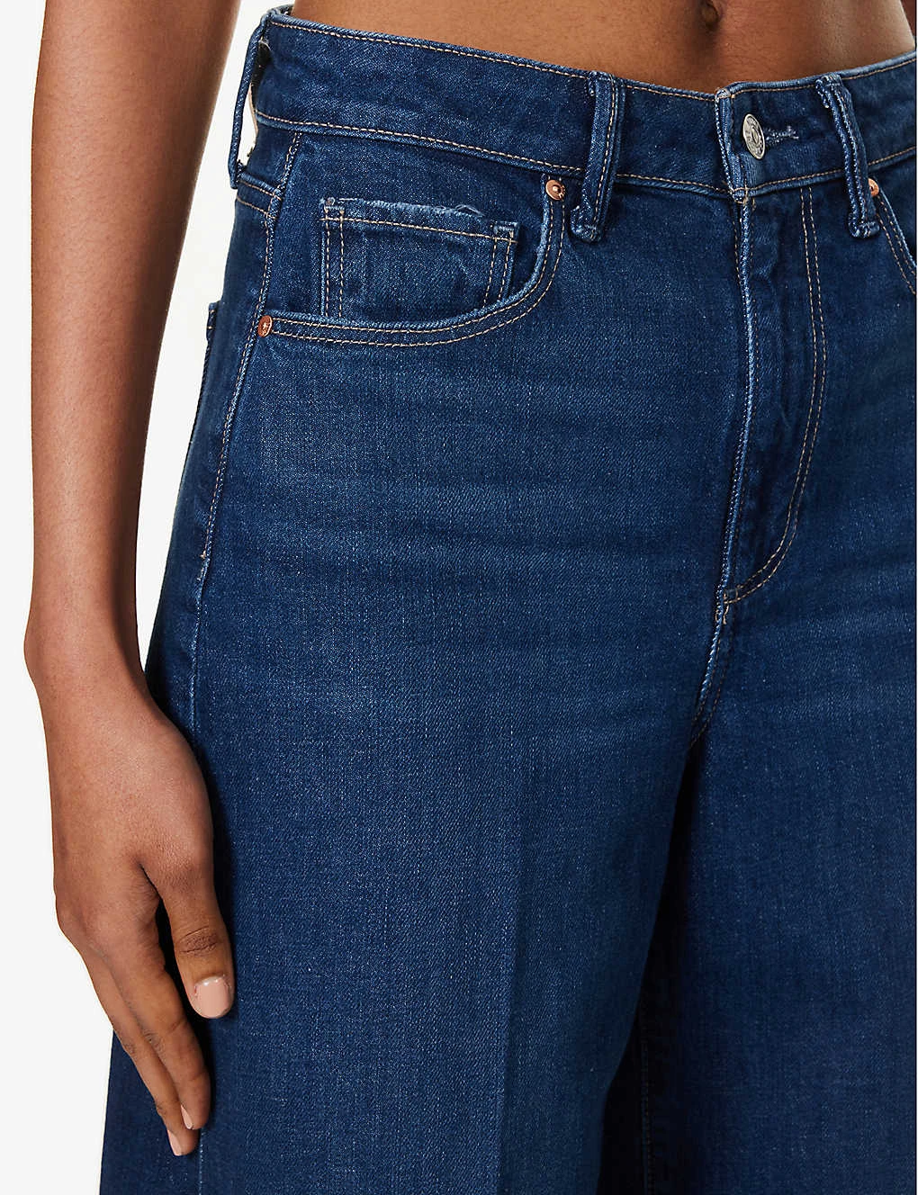 Paige Frankie Raw-hem High-rise Straight-leg Stretch-denim Jeans 7 Paige Frankie Raw-hem High-rise Straight-leg Stretch-denim Jeans - Image 5