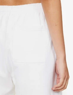 Sweat High-rise Logo-print Cotton-jersey Shorts -Sweaty Bety Clothing Shop R04153530 WHITE ALT04