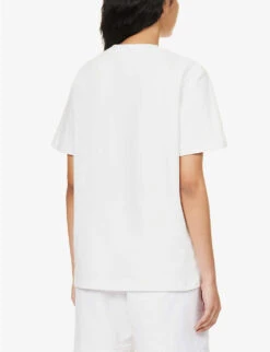 Logo-appliqué Relaxed-fit Cotton-jersey T-shirt -Sweaty Bety Clothing Shop R04153531 WHITE ALT03