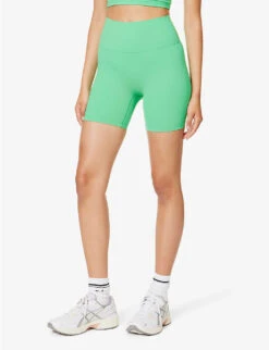 Ultimate Cropped High-rise Stretch-woven Shorts -Sweaty Bety Clothing Shop R04153641 KELLYGREEN ALT02