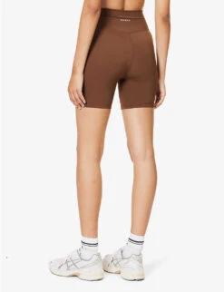 Ruched High-rise Stretch-woven Shorts 10 Ruched High-rise Stretch-woven Shorts -Sweaty Bety Clothing Shop R04153644 CHOCOLATEBROWN ALT03