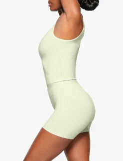 Soft Lounge High-rise Stretch-woven Boxer Shorts -Sweaty Bety Clothing Shop R04153809 HONEYDEW ALT02