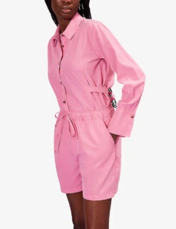 Whistles Lola Drawstring-waist Woven Shorts -Sweaty Bety Clothing Shop R04154605 PINK ALT02