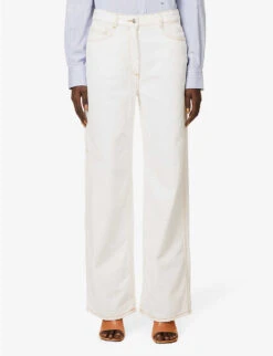 Salma Straight-leg Mid-rise Organic-cotton Denim Jeans -Sweaty Bety Clothing Shop R04155204 WHITE ALT02