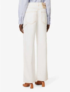 Salma Straight-leg Mid-rise Organic-cotton Denim Jeans -Sweaty Bety Clothing Shop R04155204 WHITE ALT03