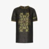Max Mara Raid Brand-print Relaxed-fit Silk T-shirt -Sweaty Bety Clothing Shop R04156239 BLACK M