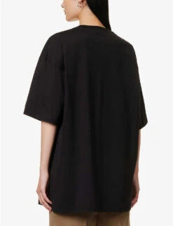 Max Mara Tacco Graphic-print Cotton-jersey T-shirt -Sweaty Bety Clothing Shop R04156258 BLACK ALT03