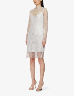 Vezzo V-neck Regular-fit Woven Midi Dress -Sweaty Bety Clothing Shop R04156402 WHITE ALT02