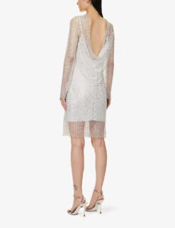 Vezzo V-neck Regular-fit Woven Midi Dress -Sweaty Bety Clothing Shop R04156402 WHITE ALT03