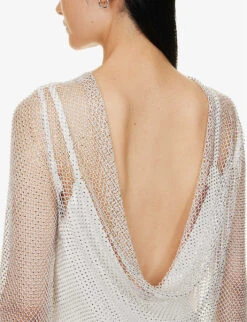 Vezzo V-neck Regular-fit Woven Midi Dress -Sweaty Bety Clothing Shop R04156402 WHITE ALT04