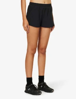 Stride Relaxed-fit High-rise Stretch-woven Shorts 9 Stride Relaxed-fit High-rise Stretch-woven Shorts -Sweaty Bety Clothing Shop R04158208 BLACK ALT02