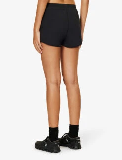 Stride Relaxed-fit High-rise Stretch-woven Shorts 10 Stride Relaxed-fit High-rise Stretch-woven Shorts -Sweaty Bety Clothing Shop R04158208 BLACK ALT03