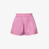 Faithfull The Brand Elva Striped Cotton-poplin Shorts