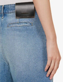 Sportmax Dorotea Straight-leg Mid-rise Regular-fit Denim Shorts -Sweaty Bety Clothing Shop R04158886 CORNFLOWER ALT04