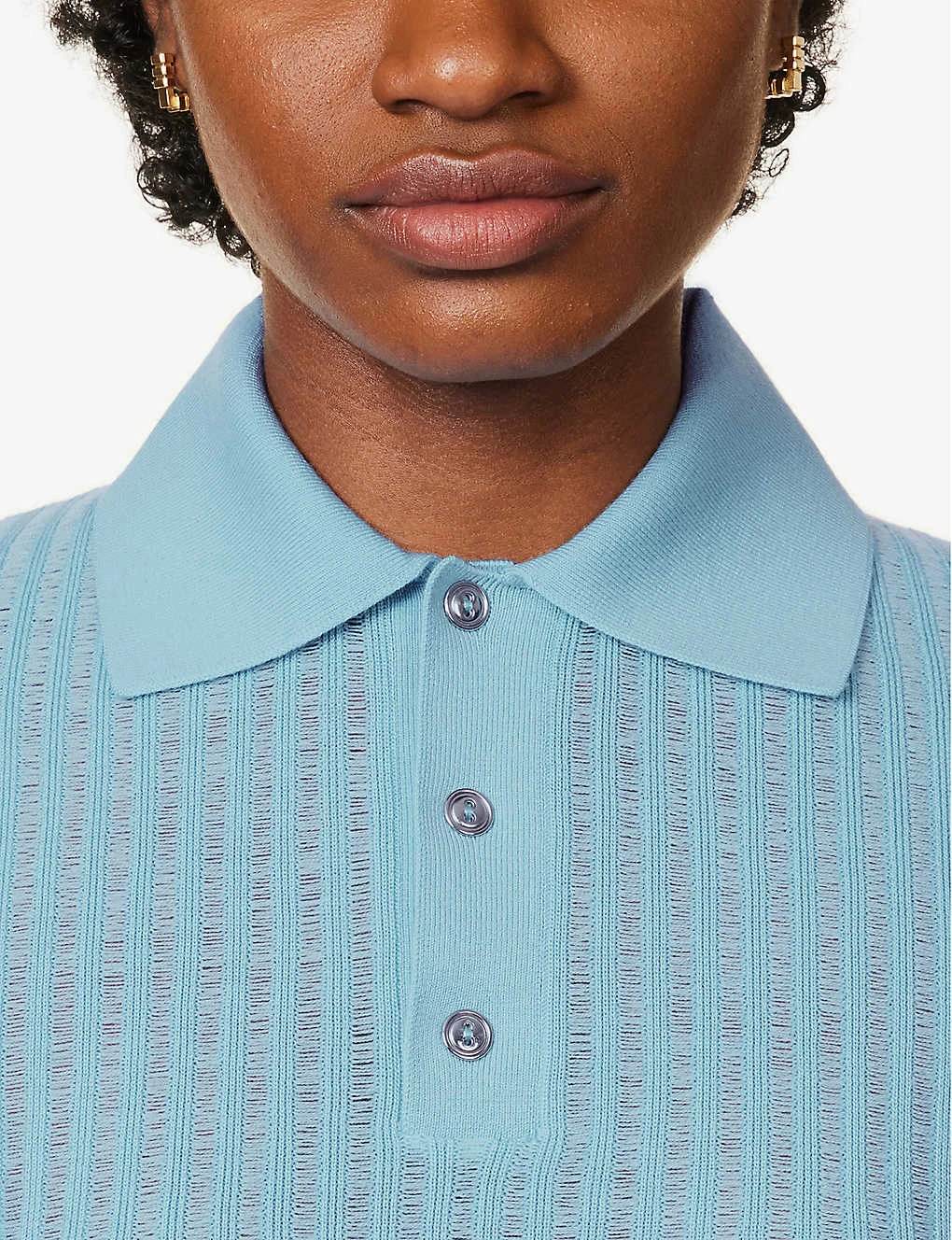 Bottega Veneta Collar Short-sleeve Wool Top 7 Bottega Veneta Collar Short-sleeve Wool Top - Image 5