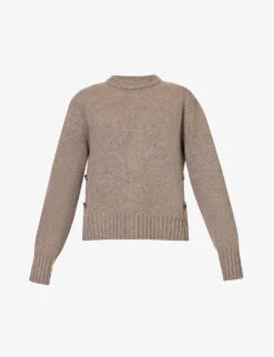 Bottega Veneta Knot-button Round-neck Wool-knitted Jumper