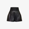 ALEXANDER WANG Safari High-rise Leather Shorts -Sweaty Bety Clothing Shop R04160710 BLACK M