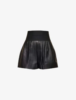 ALEXANDER WANG Safari High-rise Leather Shorts
