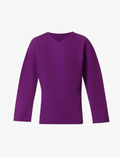 STELLA MCCARTNEY V-neck Ribbed-trim Knitted Jumper